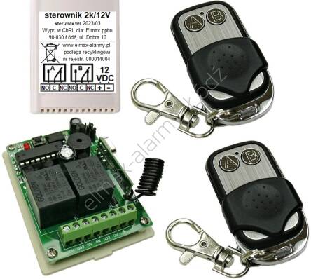  2k/12V 2kl - sterownik,  zdalne sterowanie, włącznik Ster-Max